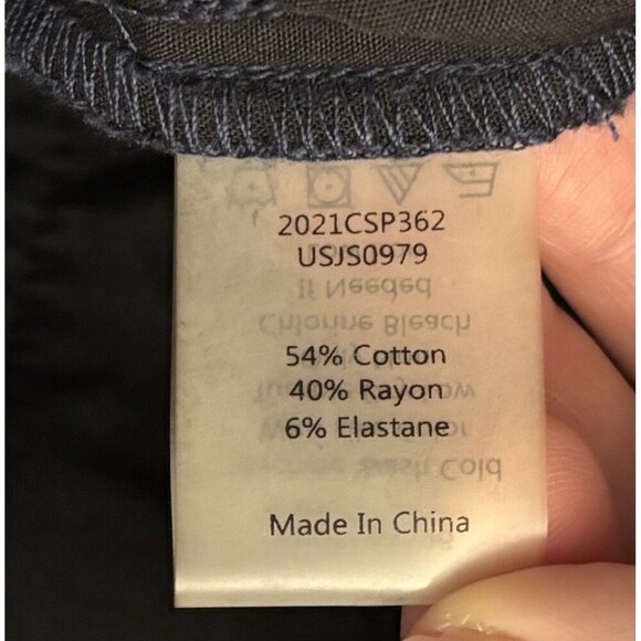 UNIVERSAL STANDARD Navy Belted Stretch Cotton Twill Jumpsuit Women XS/10-12 - Picture 14 of 16